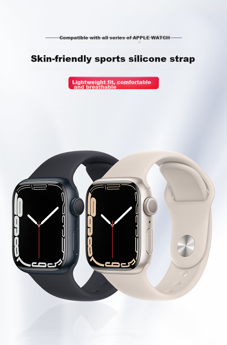 BHO [Over 1 Million Sold Online] Compatible with Apple Watch Band, Suitable for Apple Watch S12 Sports Band, IWatch S11/10/9/ultra4/se Silicone Strap 2