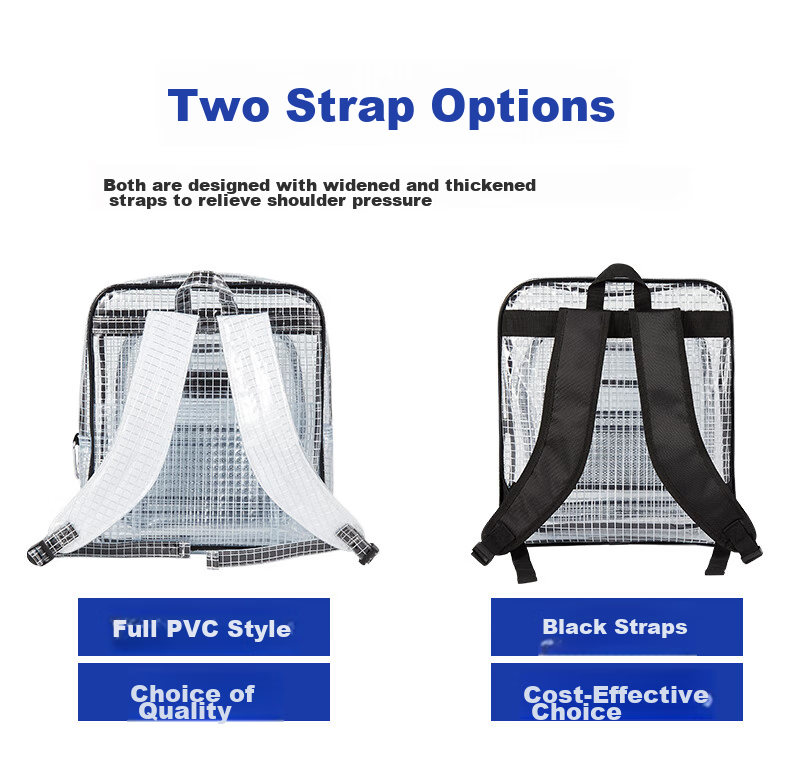 Beifute Dust-Free Bag Unisex Single/double Shoulder Reinforced Transparent Waterproof Mesh PVC Bag for Clean Room Workshop Tool Storage Crossbody Shoulder Bag 3