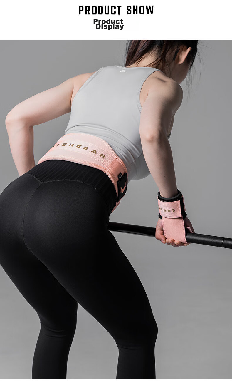 FITTER GEAR Fitness-Specific Deadlift Leather Non-Slip Support Belt with Wrist Guards for Women, Pull-Up Bar Rowing Grip Assistance Band 4