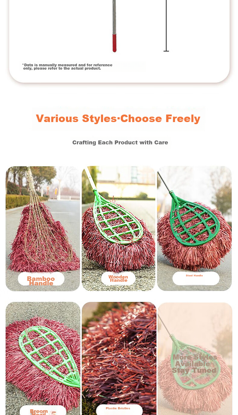 Aoyida Plastic Broom, Large Yard Sweeper, Thick Street Sweeping Broom for Sanitation Workers, Leaf And Dust Broom for Courtyard And Street Cleaning 11