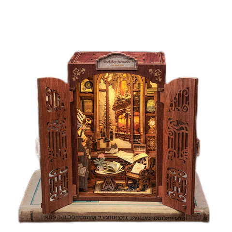 Cutebee [Birthday Gift] Bookstore Memories DIY Dollhouse, Exquisite Building Blocks Puzzle, Gift for Boys And Girls on Their Birthday