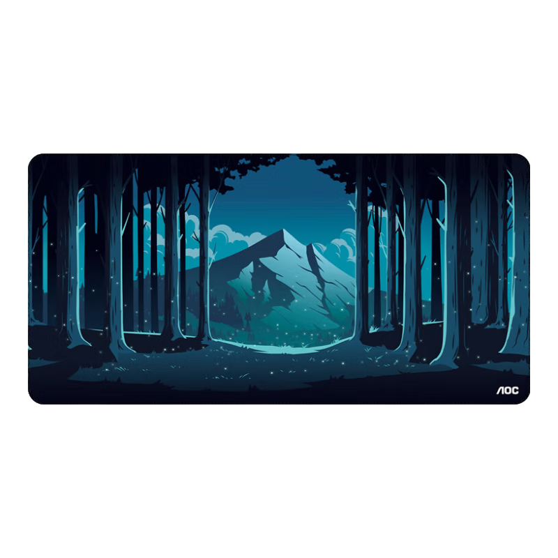 AOC All-Property Series Gaming Mouse Pad, Extra Large 800*400*4mm Thickened with Locked Edges, Office Keyboard Computer Desk Pad M261/93 Flowing Fire