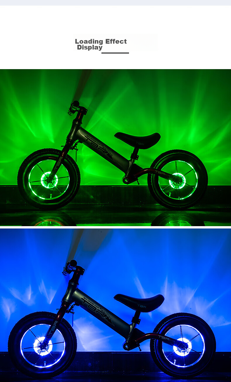 BIKEBROS Bicycle Light, Children's Bicycle Air Valve Light, Wheel Light, Flower Drum Light, Balance Bike Light, Flashing Light, Bicycle Wind Fire Wheel Night Riding Light [Children's Balance Bike Model with Intelligent Sensor] 10