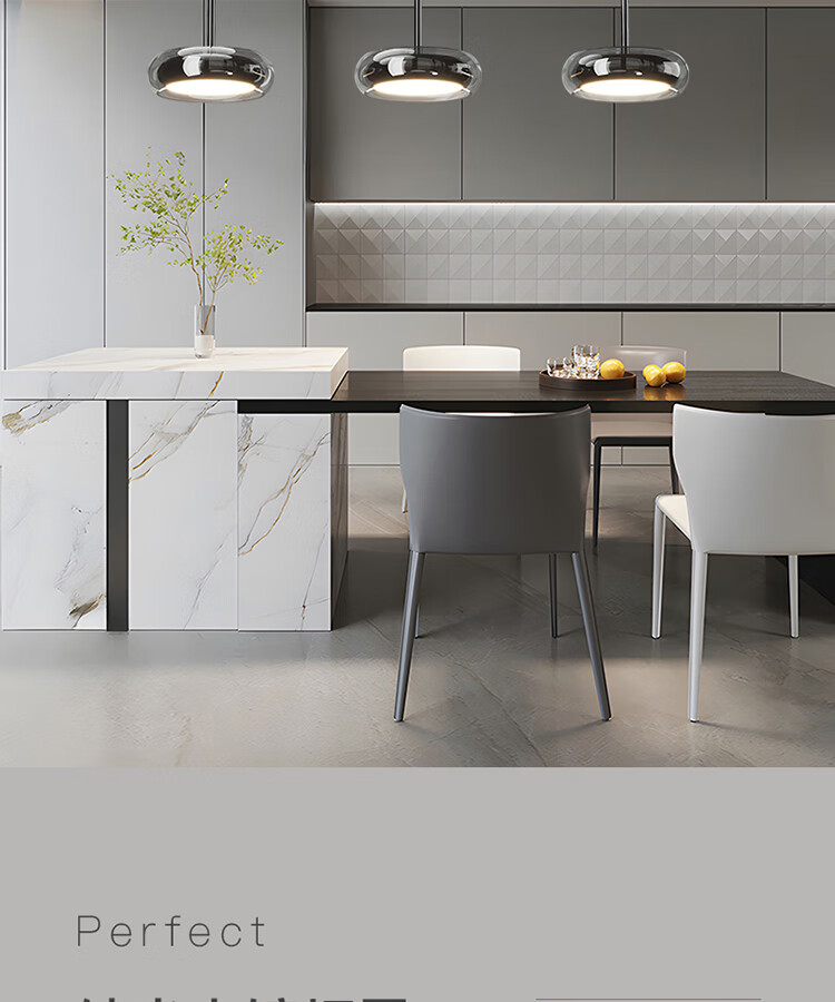 Dengling Hotel Homestay Eye-Protection Dining Room Pendant Light, Trendy Luxury Smart Lighting Fixture, 3-Head Glass Lamp, Guowang Lake 2
