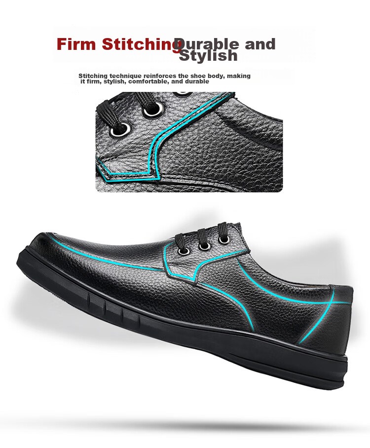 EGCHI Men's Leather Shoes, Business Casual Formal Shoes, Work Wear-Resistant New Style Shoes, Slip-On Style, Size 40, Model 8823 14