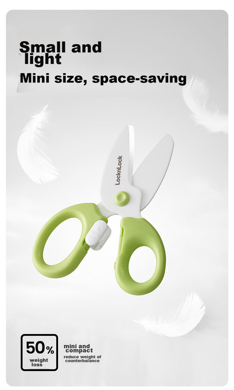 LOCK&LOCK Baby Food Scissors, Small Ceramic Baby Food Cutter, Infant Food Scissors, Children's Mini Portable Baby Food Cutting Tools 3