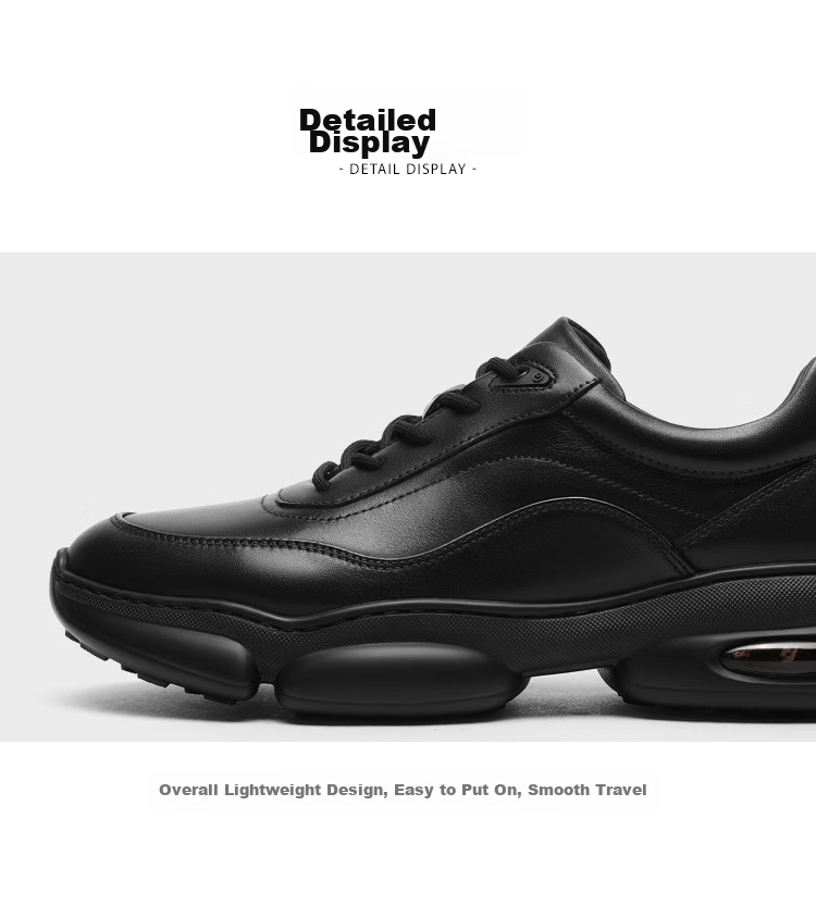 Goldlion Men's Shoes, Thick-Soled Casual Shoes, Soft And Durable Outdoor Trendy Versatile Sneakers, G559430518AAA, Black, Size 41 16