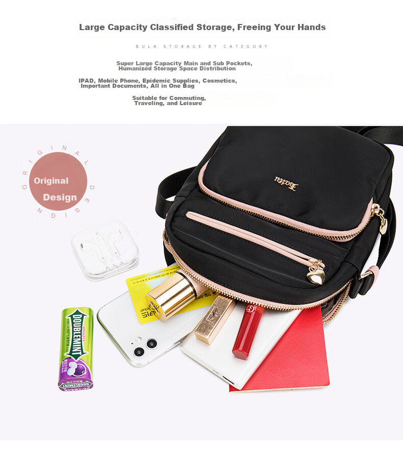 Laifu Handbag, Women's Shoulder Crossbody Bag, Casual Versatile Ladies' Small Square Bag, Phone Pouch, Birthday Gift 4