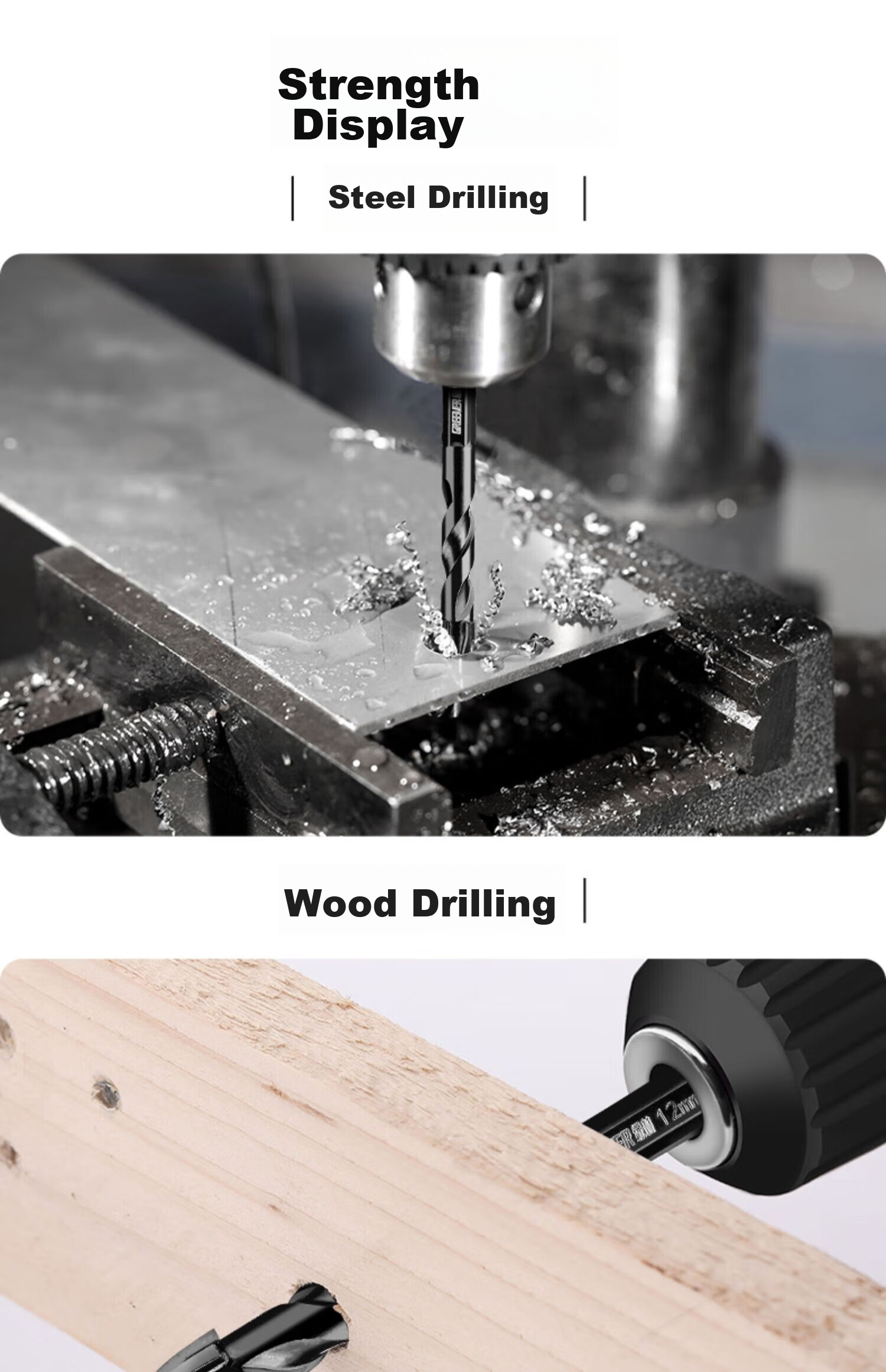 GREENER Ceramic Tile Cross Drill Bit, High Hardness Four-Blade Impact King Drill, for Drilling Holes in Concrete And Glass, Specialized for Rapid Chip Removal 8