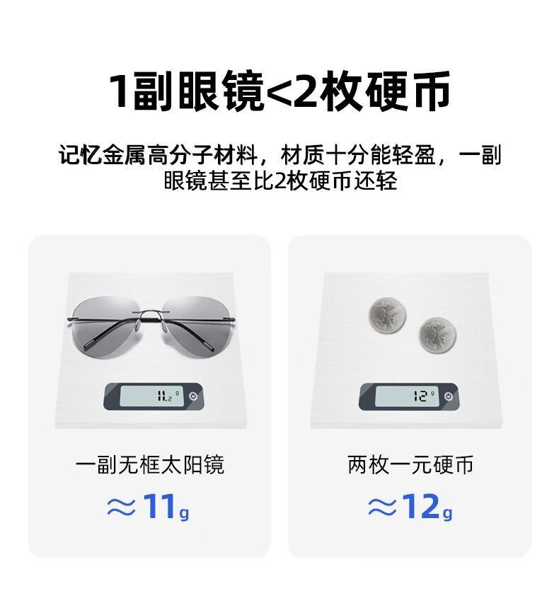 LESCA LUNETIER Ultra-Light Frameless Polarized Sunglasses for Men, Driving-Specific Non-Fading Driving Glasses, Fishing And Pilot Round Sunglasses 3