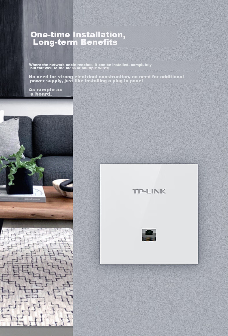 TP-LINK [Slim Design] AX3000 Dual-Band Gigabit Panel AP Whole-House WiFi 6 Wireless Mesh Networking, PoE Power Supply, AC Management TL-XAP3002GI PoE Milan Gold 12