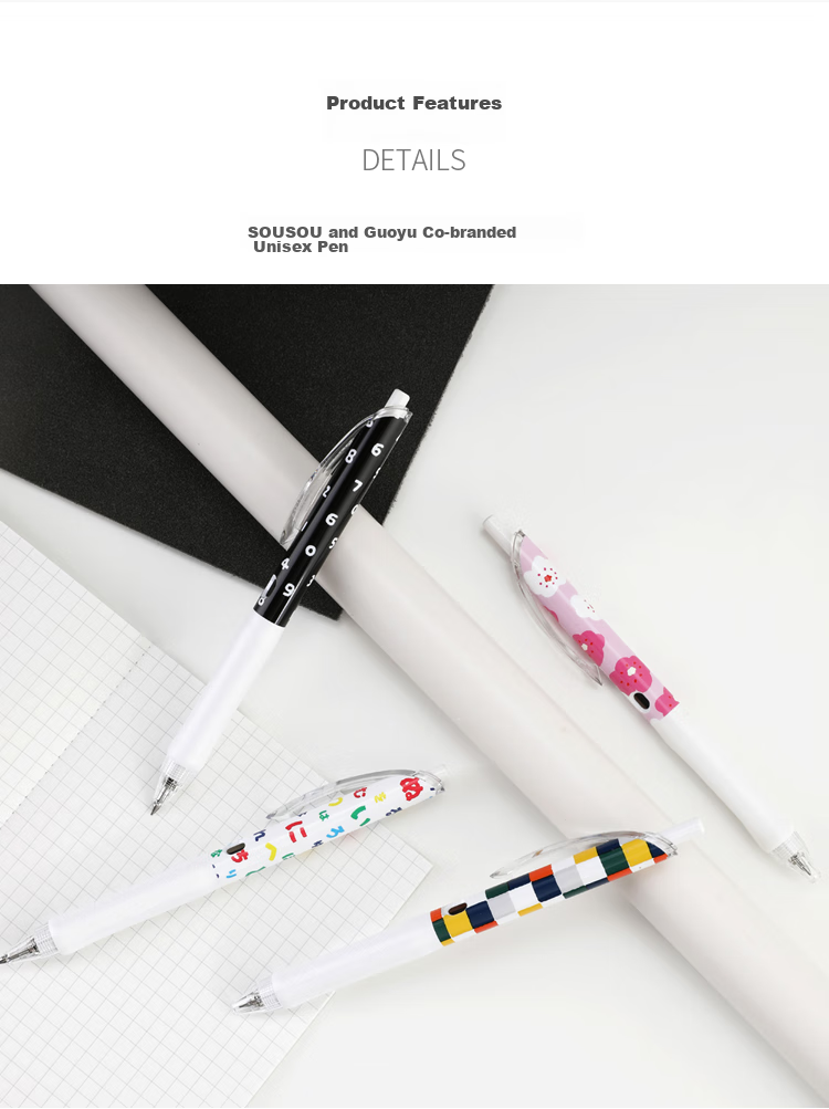 KOKUYO SOUSOU Vividry Collaboration Retractable Gel Pen, Office Signing Pen, 0.5mm Black Ink, Daily Use, 1 Piece, WSG-PR1X302 10