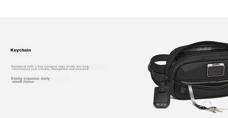 TUMI ALPHA BRAVO Men's Business Travel Sports Waist Pack Chest Bag Black Father's Day Gift 9