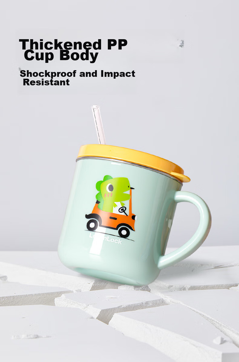 LOCK&LOCK Children's Water Cup, Home Open Cup, Baby Milk Cup, 2-Year Kindergarten Straw Cup, 3-Year Milk Cup, Multi-Purpose Cup 14