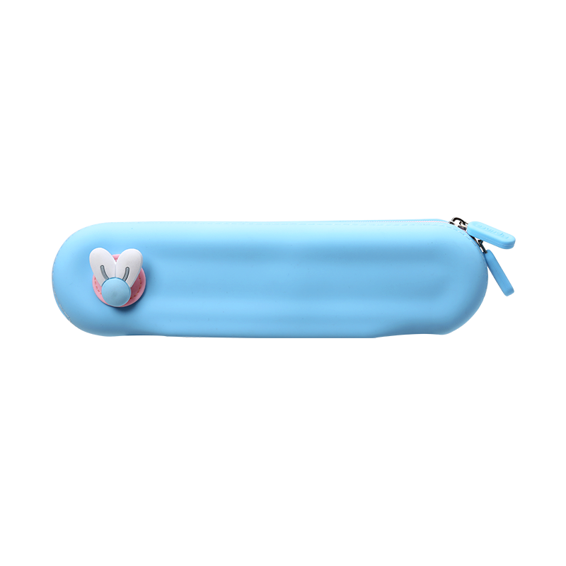 Maotaizi Liquid Silicone Pencil Case, Creative And Stylish Ins-Style Design for Students, Kindergarten Pencil Box, Simple First Grade Children's Pencil Case for Boys And Girls, Stationery Bag, Chrysler Blue