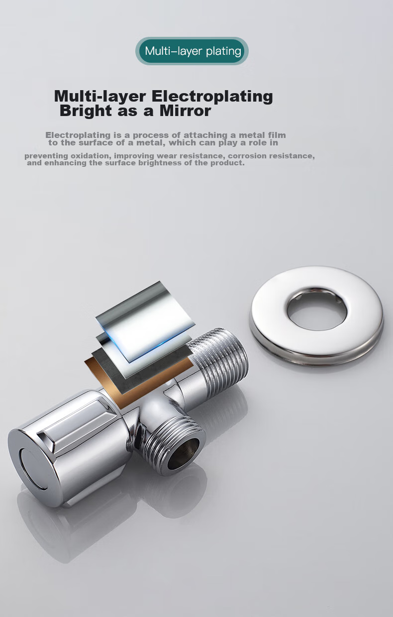 BSITN 304 Stainless Steel Angle Valve, Thickened 1/2 Inch Interface, Figure-Eight Valve, Hot And Cold Water Quick-Open Triangular Valve, Universal Stop Valve B503 4