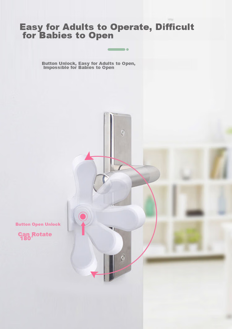9I9 Door Handle Safety Lock, Baby Safety Lock Catch, Prevents Children from Opening Doors And Windows, Drawer Lock, Pet Lock A14 7