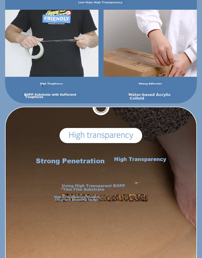 Deli Premium Yellow Packing Tape 60mm*100m*50μm 5 Rolls Per Tube 33978 Express Packaging Large Roll Tape 3