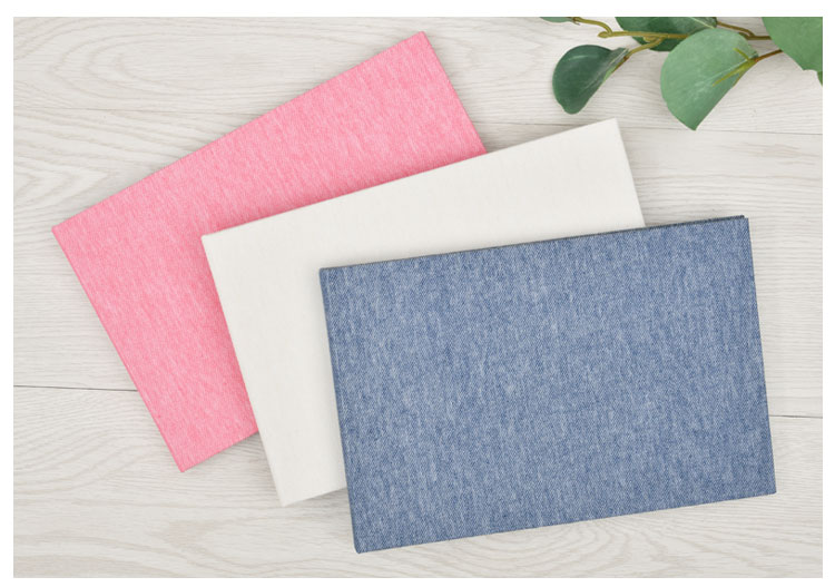 Nakabayashi NCL Fabric Photo Album 6x4.7 Inch Insert Style Storage Book Family Memory Album 24 Pages 6 Inch Vertical White 9