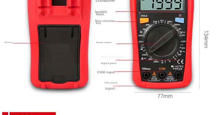 UNI-T UT33A+ Pocket Digital Multimeter, High-Precision Burn-Proof Multimeter, Electrician's Meter, Multi-Purpose Meter for Home Use 26