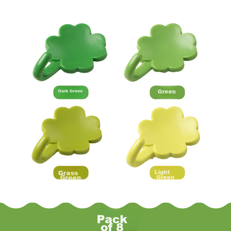 CHAHUA Hooks, Bathroom Door Adhesive Hooks, Clothes And Towel Hangers, Strong Adhesive Hooks for Coat Hangers, 8 Pieces