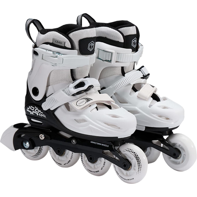JD Original Children's Roller Skates, Professional for Ages 3-6 Inline Skates, Beginner Set with Helmet And Protective Gear, Panda Color, Size M