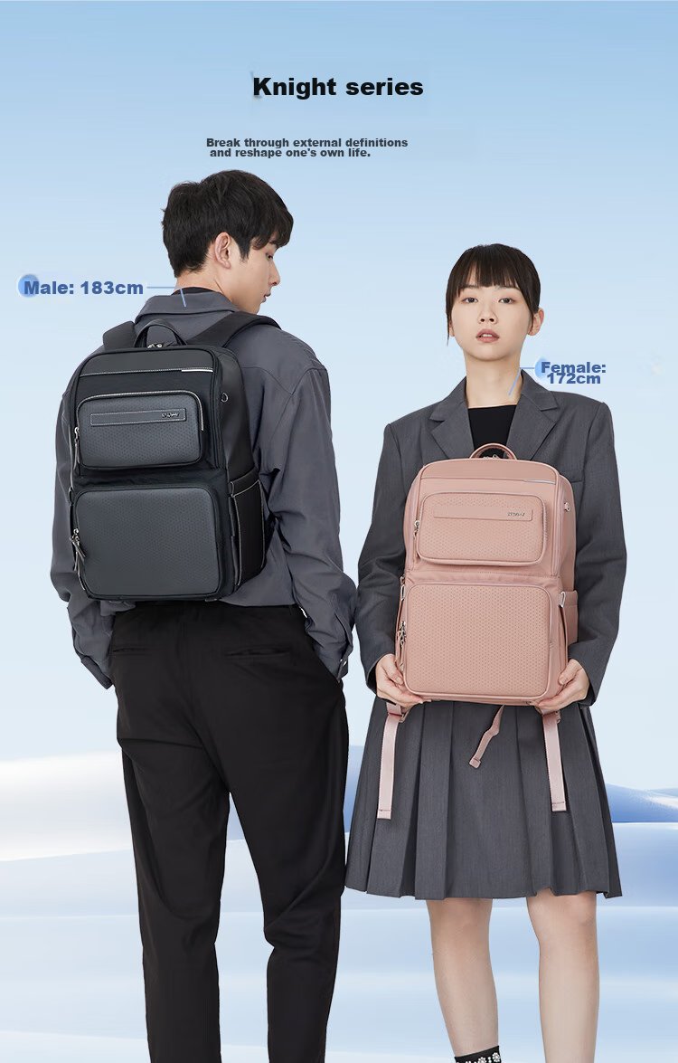 KALA·Y Airbag-Reducing Laptop Bag, Business Large Capacity 15.6-Inch Backpack, Unisex Shoulder Bag, 5213 Black 2