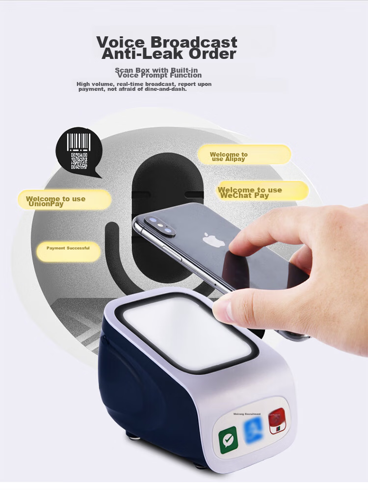 Weirong ZF2 Two-Dimensional Scanning Payment Box for Supermarkets, Express Delivery, Hospitals, Warehouses, Product Barcode Scanning, Mobile Phone Screen Scanning Payment Collection, Voice Broadcast for Deposit 8