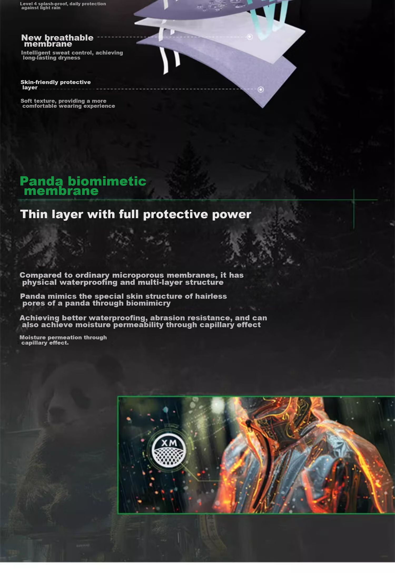CAMEL Panda Three-In Outdoor Waterproof And Windproof Jacket for Men And Women, Autumn And Winter Hiking And Mountaineering Coat 1641 9