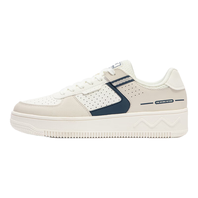 361° Men's Sports Shoes, Air Force One Retro Thick-Soled Heightening White Sneakers, Casual Versatile Skateboard Shoes, 672426611-3