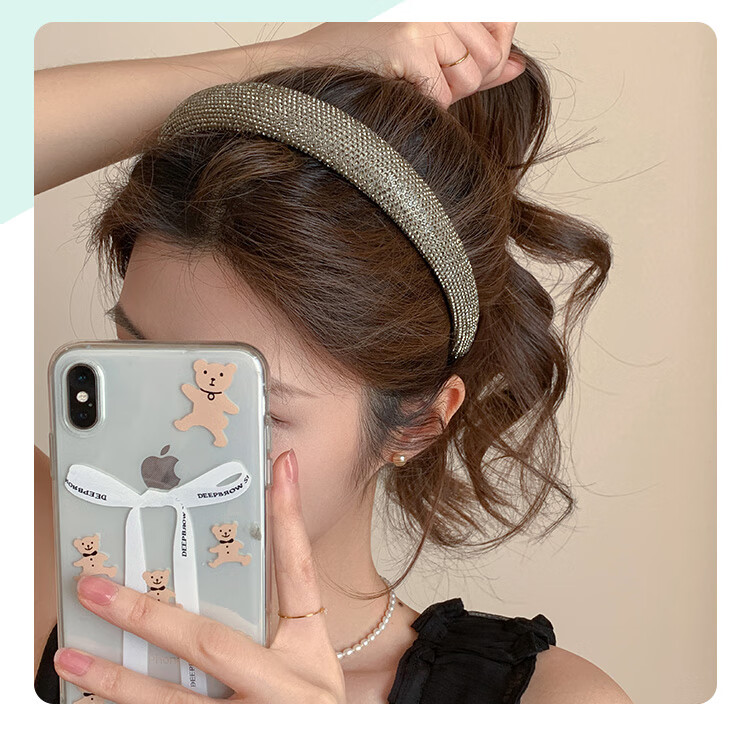 CHIMERA Luxury Princess-Style Headband, High-End Korean Version, Simple Hair Accessory, Mid-Autumn Festival Gift for Wome 7