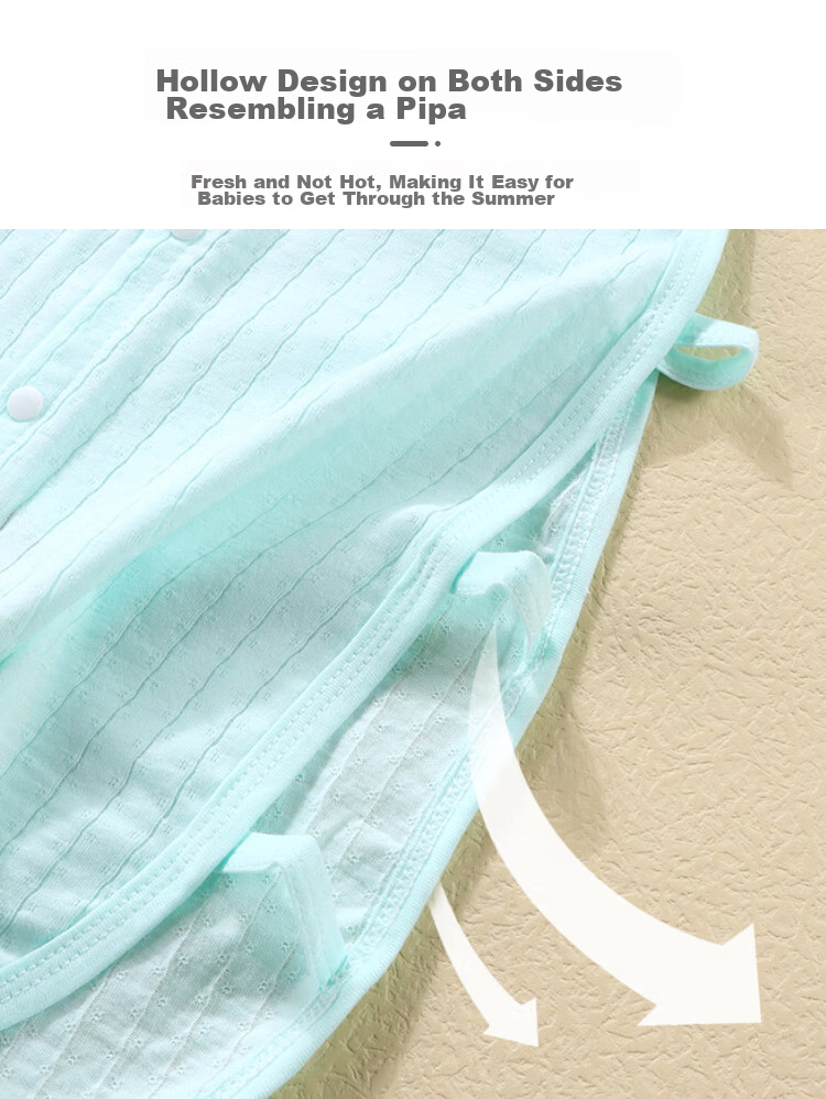 9I9 Baby Sleeping Bag, Summer Thin Pure Cotton, Sleeveless Vest for Infants, Newborn Pajamas, Anti-Kick Blanket, Air Conditioning Room Romper 8