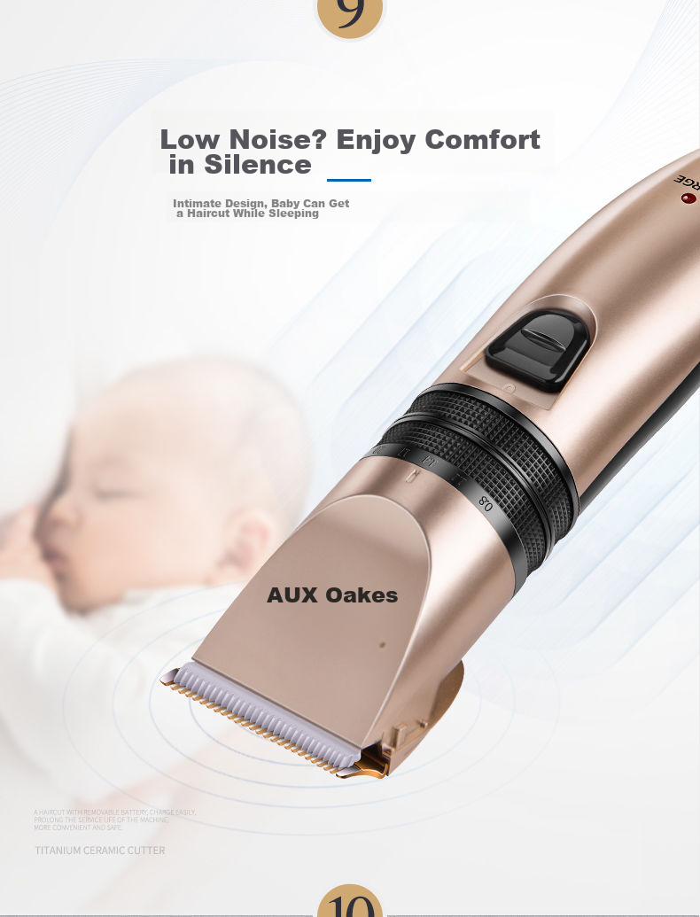 AUX Hair Clipper for Adults And Babies, Electric Trimmer, Home Use Shaver, Electric Hair Cutting Tool, Hair Trimming Device 11