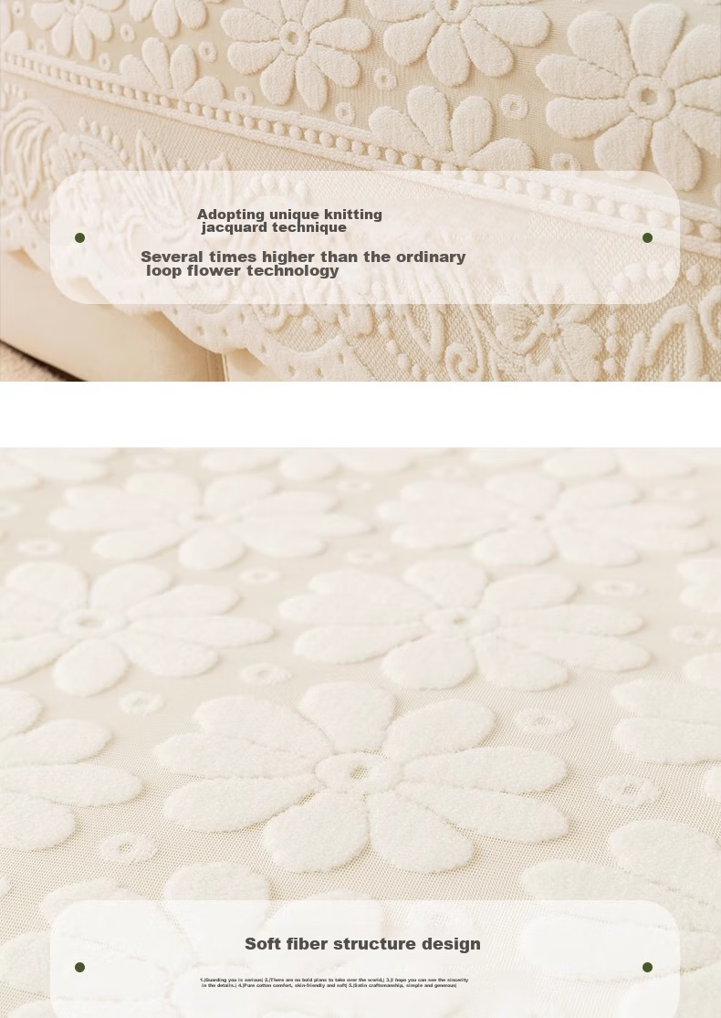 AVIVI Lace Sofa Cushion Cover, Sofa Throw Blanket, All-Season Universal Backrest Armrest Cover, 75*90 Cm, Spring Orchid Autumn Chrysanthemum Patter 7