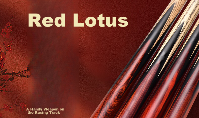 Jianying Billiard Cue, Chinese Black Eight 8-Ball Cue, Small Tip Straight Cue, Chaoyue Series Red Lotus 4
