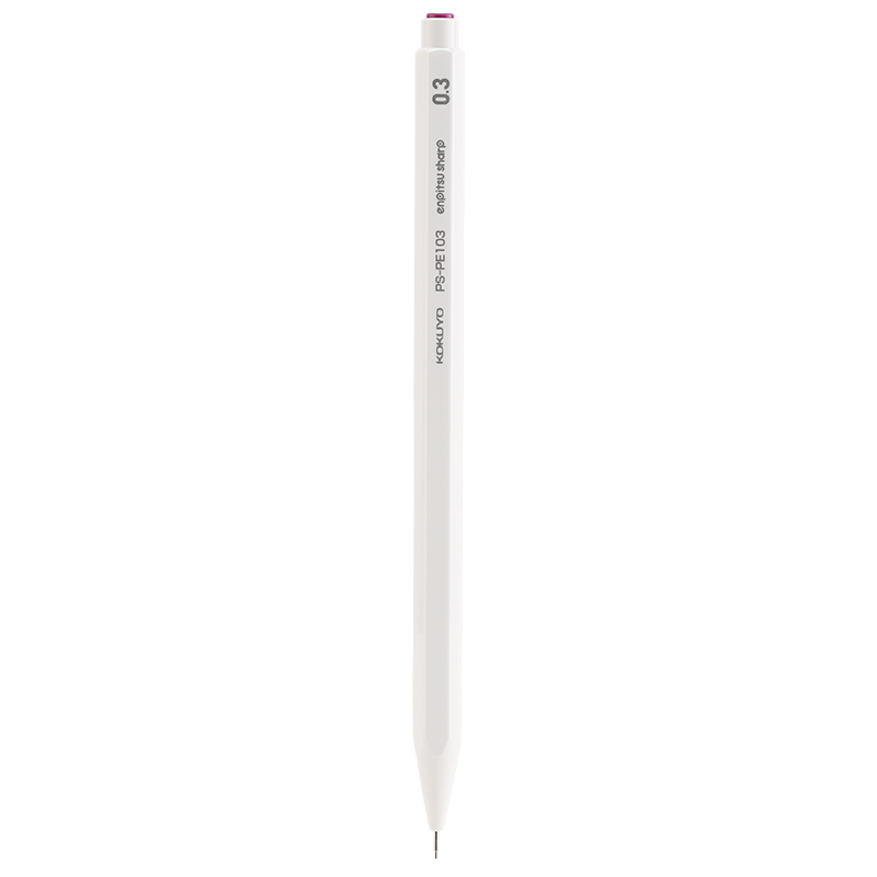 KOKUYO Imported Student Exam Mechanical Pencil, 0.3mm, Drawing And Sketching Pencil, Anti-Break Lead Writing Pencil, White, 1 Piece, PS-PE103W