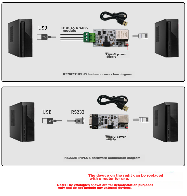 Diushitou RS232/485 to Ethernet Module, Industrial-Grade Serial Server, Serial to RJ45 Network Port, Bidirectional Transparent Transmissio 8