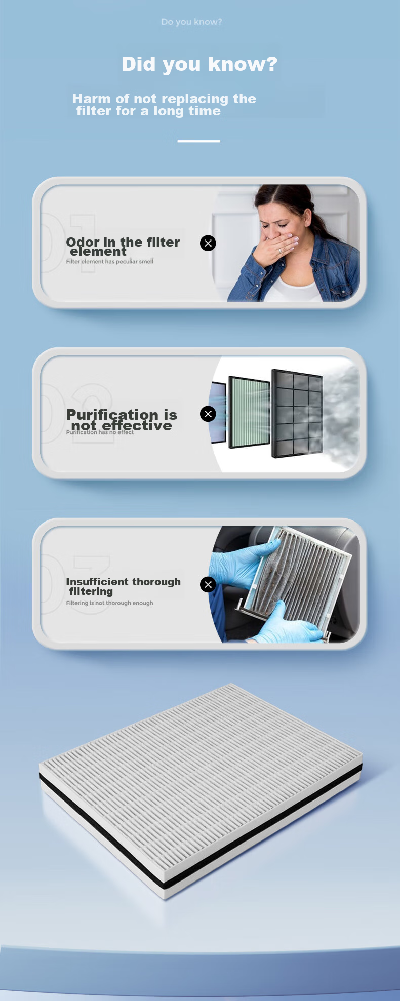KISSAIR Compatible Air Purifier Filter for Philips FY3137, Fits AC3252/AC3254 Filter Mesh 3