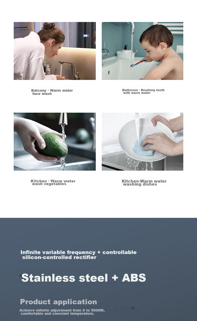 PHILIPS Instant Mini Kitchen Electric Water Heater, 5500W Intelligent Stepless Frequency Conversion, Instant Heating, Mini Vertical Kitchen Hot Water Tank, Subsidy 15%, AWH1065/93 5