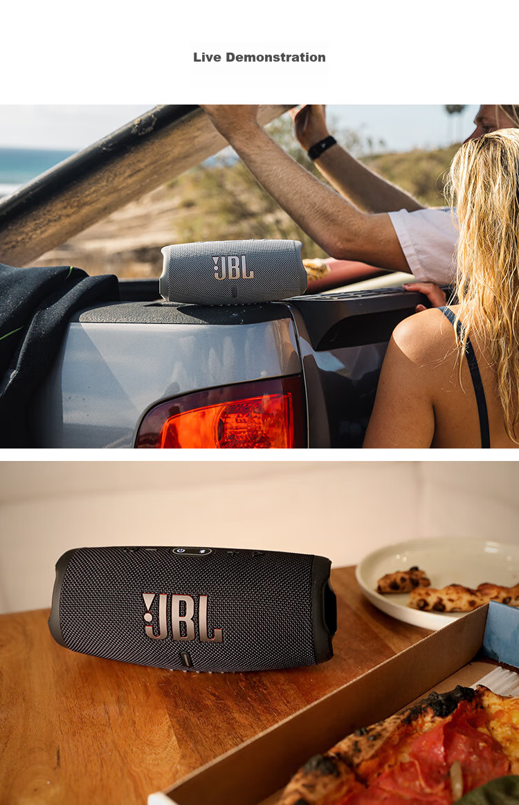 JBL CHARGE5 Impact Wave Fifth Generation, Portable Bluetooth Speaker + Subwoofer, Outdoor Waterproof Speaker, Enhanced Track Speaker, Gift for Women, Red 14
