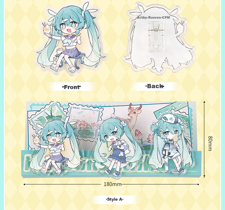 GuangBo Future Acrylic Journal Clips Stationery, Small Clip for Receipts And Bookmarks, Snack Clip for Anime Fans, 3 Green CY997043-A 4