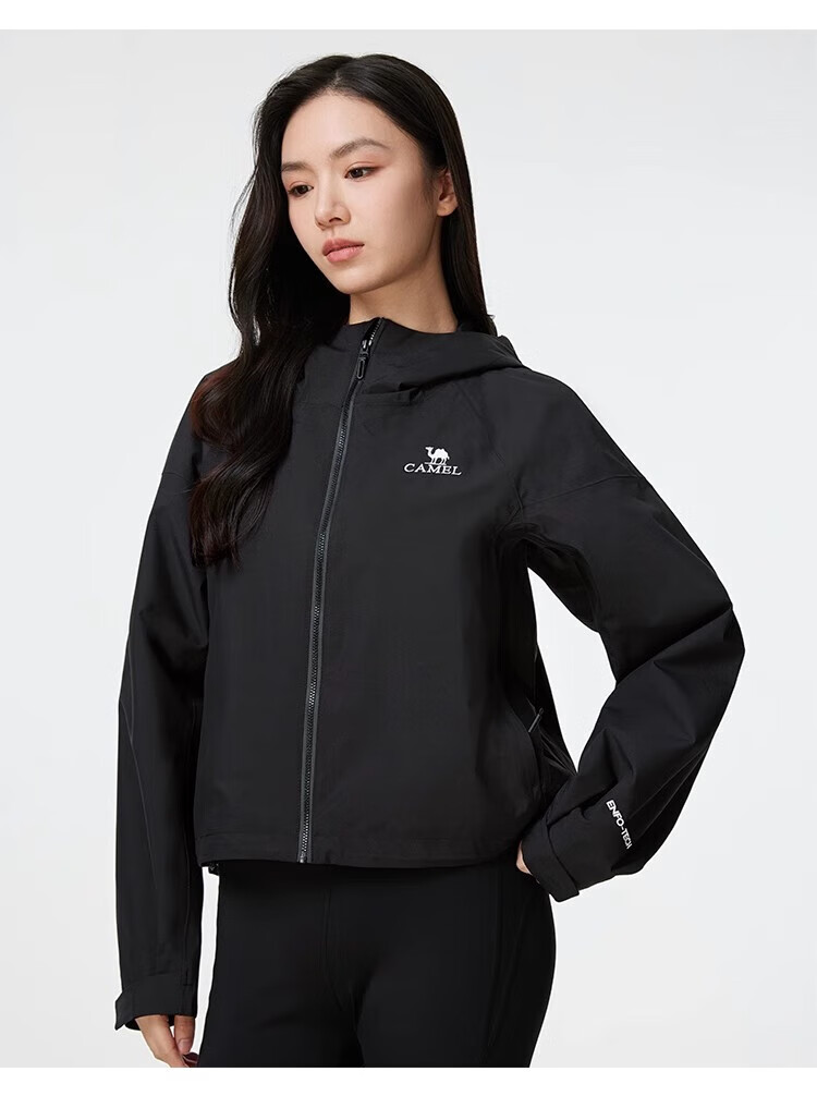 CAMEL Women's Single-Layer Windproof And Waterproof Outdoor Hardshell Jacket, Spring And Summer New Style Short Coat 16