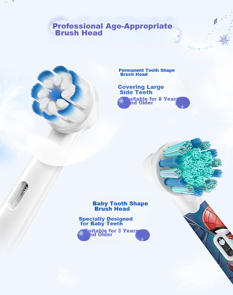 Oral-B Children's Electric Toothbrush Heads, 3 Pieces, Spider-Man Design, Suitable for D103KD100KPro1kidsEB10/EB10S-3K, Soft Bristles (Random Pattern Packaging) [Genuine Brush Heads] 6