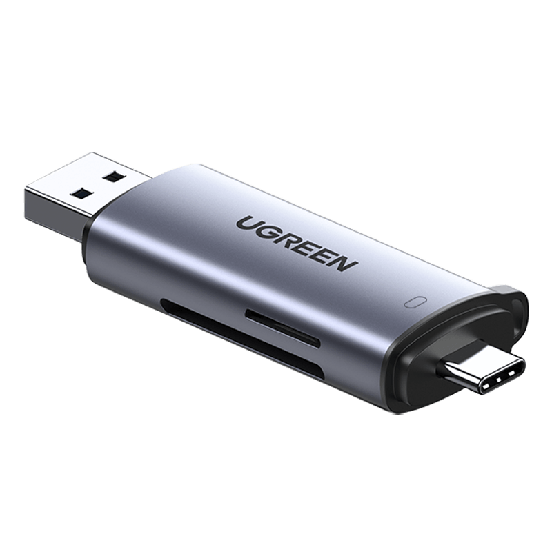 UGREEN USB/Type-C High-Speed Card Reader SD/TF Multi-Function Compatible with Computers/Tablets/Smartphones/iPhone 17/16 Supports Camera CCD Surveillance Memory Cards