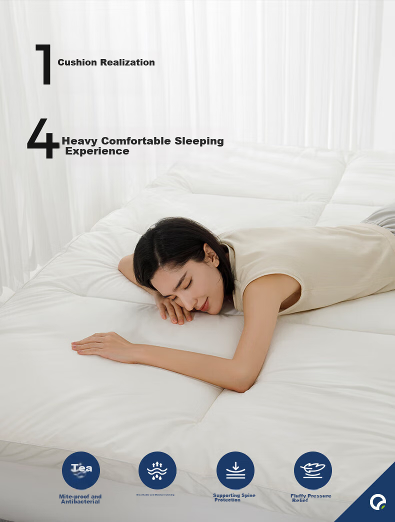 Anmino Anti-Mite Antibacterial Mattress Pad, Soft Mat for Home Use, Anti-Mite Tatami Mat 3