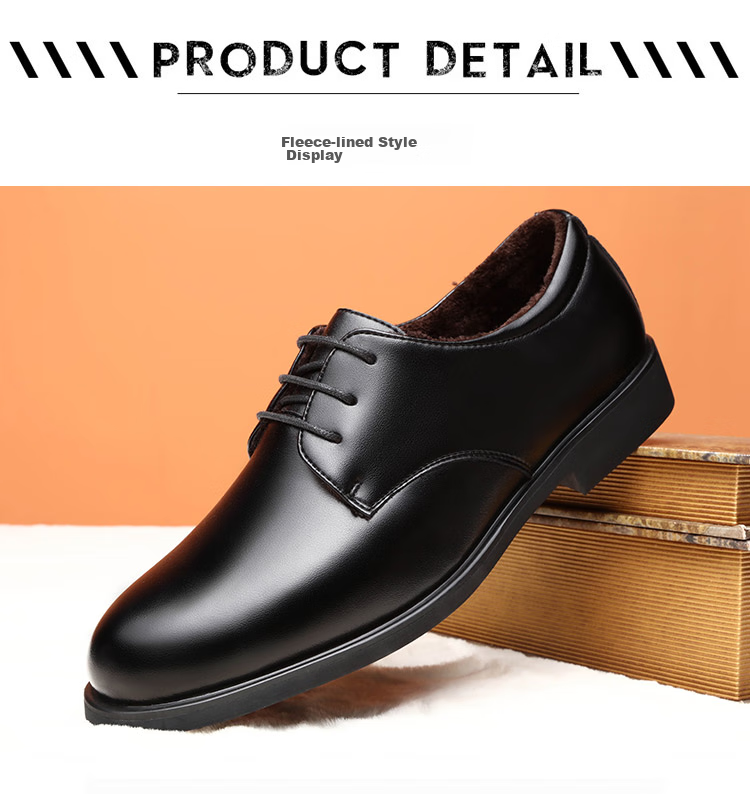 BEIOUTU Men's Lace-Up Formal Business Shoes, British Style Comfortable Work Commute Leather Shoes for Men, Size 178 Black, Size 39 15
