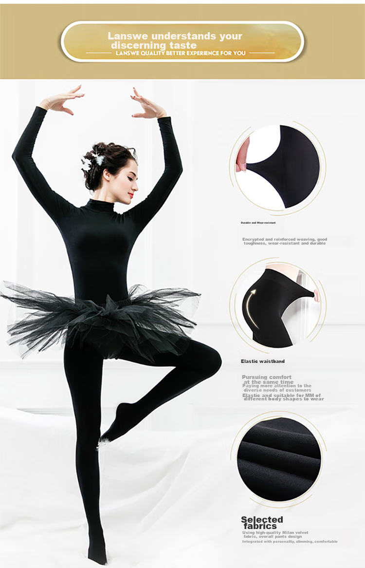 LangSha Women's Leggings for Autumn And Winter, Warm Pants, Black And Flesh Color, Fleece-Lined Thick Base Layer Socks, Black Pants 1 Pair, 300g Suitable for -5~15°C 8