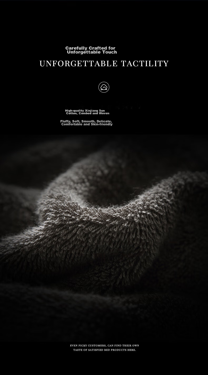 Canasin Five-Star Hotel Pure Cotton Bath Towel, Spliced Antibacterial Absorbent Thick SEK Certified Dark Gray 150*90cm Sports 7