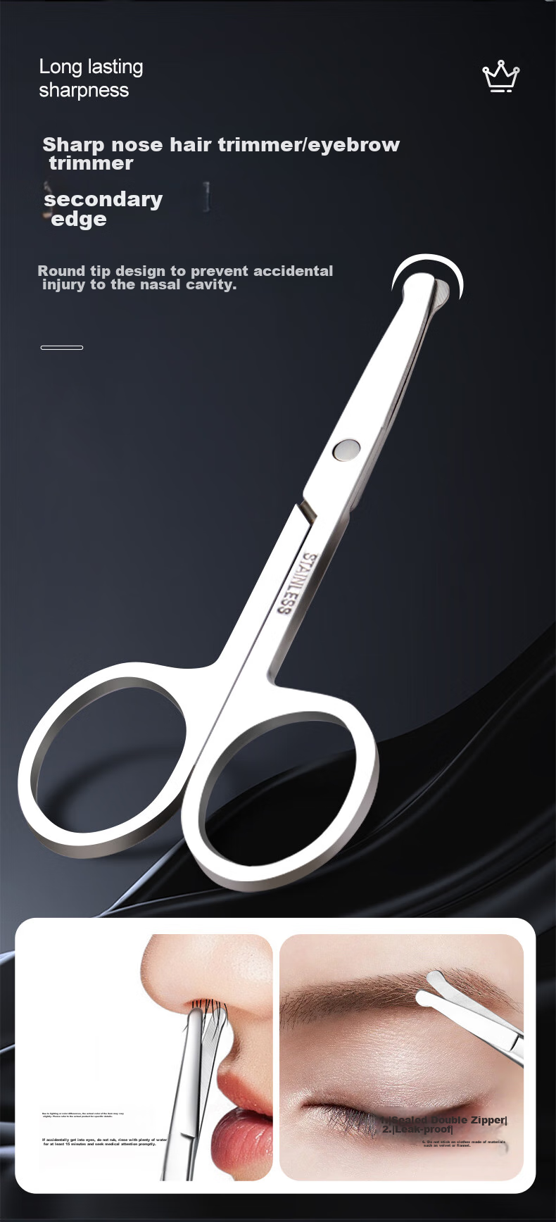 Huanlinkai Nail Clipper Set with Nose Hair Trimmer, Ear Pick, And Customizable Tools 9