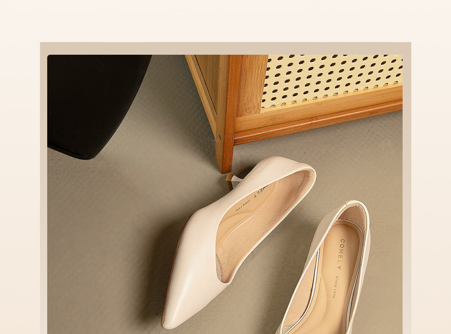 COMELY Elegant High Heels for Women, Spring And Summer New Black Commuter Women's Genuine Leather Pumps, Versatile And Comfortable, Apricot Color, Size 36 3